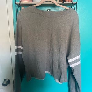 GRAY & WHITE SWEATSHIRT